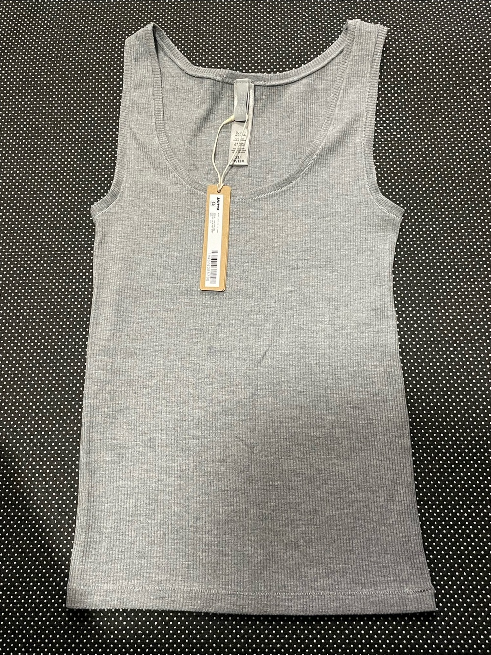 SKIMS Ribbed Scoop Tank - Heather Gray